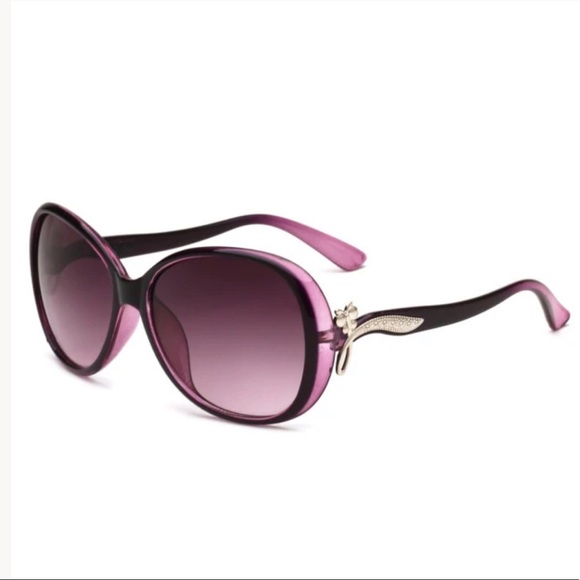 Accessories - Purple Oversized Ombre Sunglasses Polarized New w Case